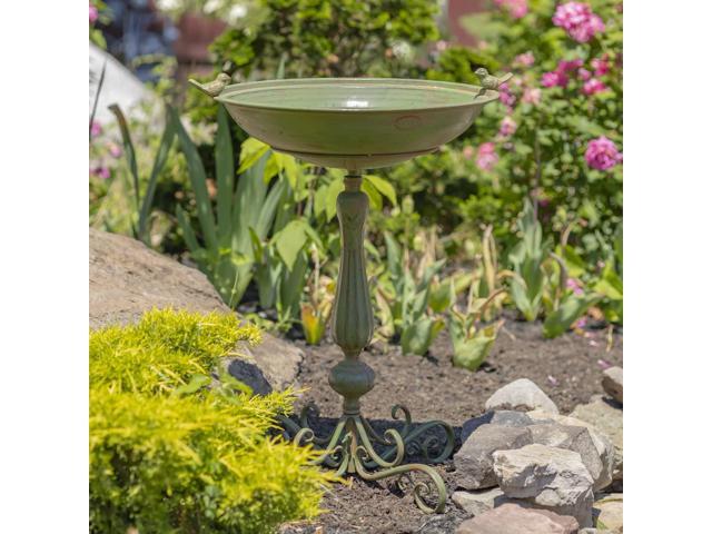 Pedestal Style Birdbath (Green)