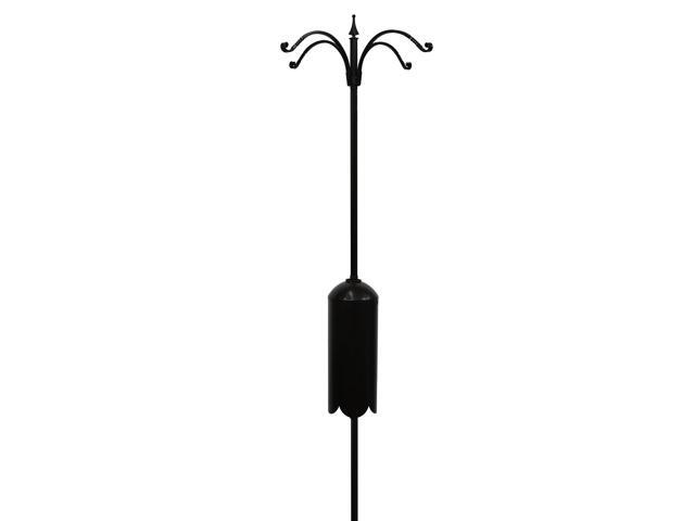 Bird Feeder Pole Set with Squirrel Baffle & Twister Ground Socket (4 Arm)