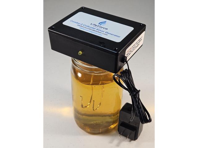Combo-2 Basic Silver Generator Package Home & Off-Grid Solution Kit Make 32 oz in 32 minutes Dual Power with Pure Silver Wires (Gauge-14)