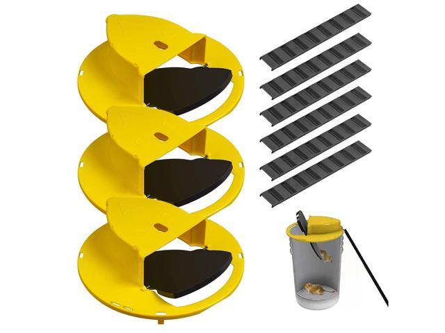 Mouse Trap Bucket Flip Lid,Mouse Rat Trap Bucket Lid,Auto Reset Multi Catch Humane Rat Trap for Indoor Outdoor 5 Gallon Bucket Compatible Mice...
