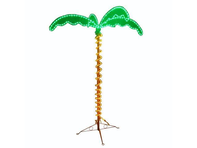 7 Foot High Super Bright LED Lighted Tropical Palm Tree Great for The Beach, Pool, Yard, Living Room, Christmas Holiday Decor