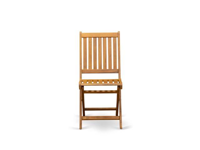 BDKCWNA Dickinson Foldable Patio Dining Chairs - Acacia Wood, Set of 2, Natural Oil