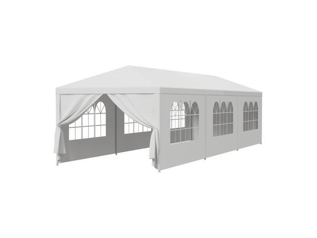 10x30 Party Tent Outdoor Wedding Camping Canopy Heavy Duty Gazebo with Removable Sidewalls, Waterproof Shade Shelter for Backyard, Garden, Patio