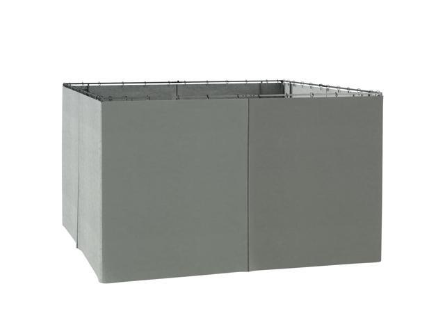 10' x 12' Universal Gazebo Sidewall Set with Panels, Hooks and C-Rings Included for Pergolas and Cabanas, Gray