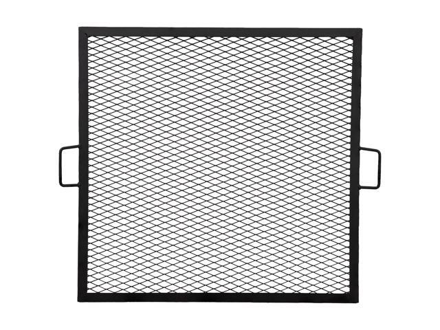 Sunnydaze Square Fire Pit Grill Grate - Campfire Grill Grate Over Fire Pit - BBQ Cooking Replacement Rack with Handles - 40 Inch