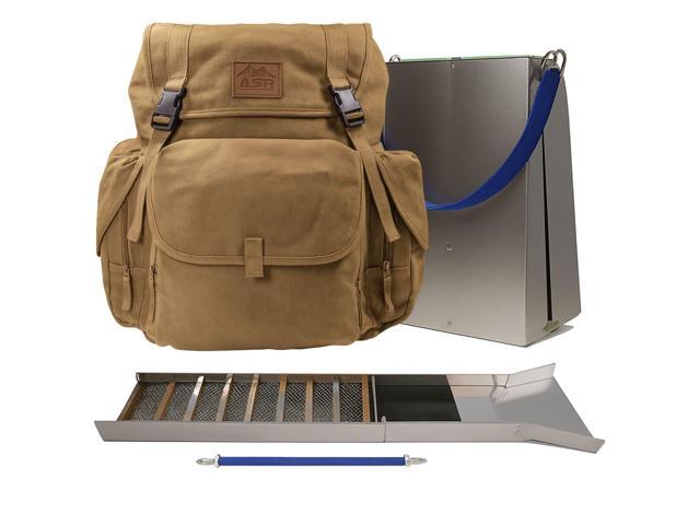 50' Aluminum Folding Gold Sluice Box Kit for Gold Prospecting Backpack Set, Khaki