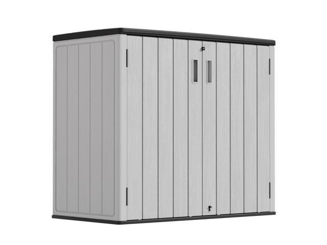 Outdoor Storage Cabinet for Patio & Garden Shed, 37Cu.ft Outdoor Storage Shed Waterproof,Horizontal Outdoor Cabinet for Garage, Pool Storage