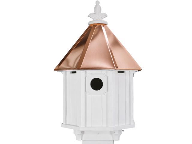 Handmade Copper Roof Bluebird House for Bluebirds & Songbirds, Made in USA (H8C) (5.5' x 5.5' Mount)
