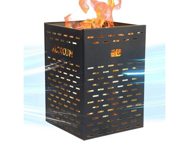 63 Gallon Ultra Thick Burn Barrel for Yard Waste - Heavy Duty Outdoor Incinerator Drum with Burn Cage for Paper, Leaves, Trash & Wood (27.9')