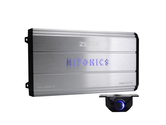 Zeus ZXX 3200 Watt Max Class D Monoblock Car Audio Amplifier Amp with Bass Knob and Remote, Variable Crossovers, ZXX-3200.1D, Silver