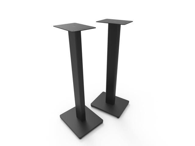 ST28 28 Universal Floor Speaker Stands for Bookshelf Speakers up to 30 lbs Improved Sound Hidden Cable Management Timeless Design, Pair .