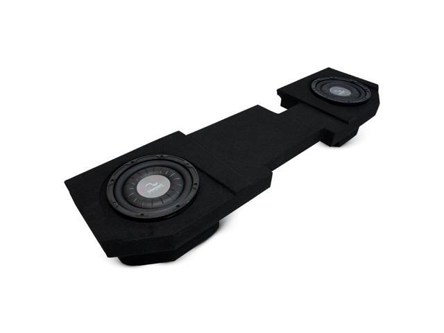 F104 Dual 10' Sub Box Enclosure Compatible with 2002-2018 Dodge Ram Quad or Crew Truck