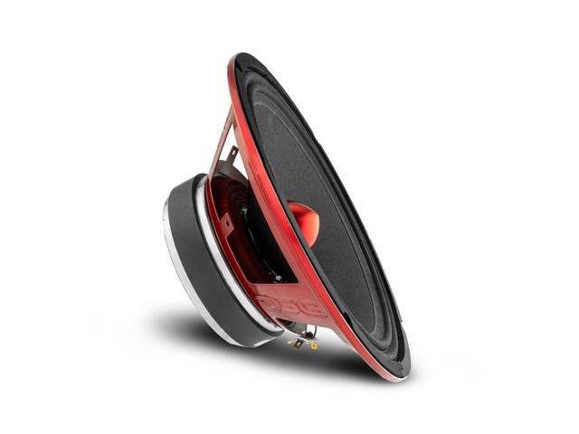 PRO-X10BM Loudspeaker - 10', Midrange, Red Aluminum Bullet, 600W Max, 300W RMS, 8 Ohms - Premium Quality Audio Door Speakers for Car or Truck...