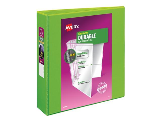Avery Durable View 3 Ring Binder, 2' Slant Rings, Chartreuse