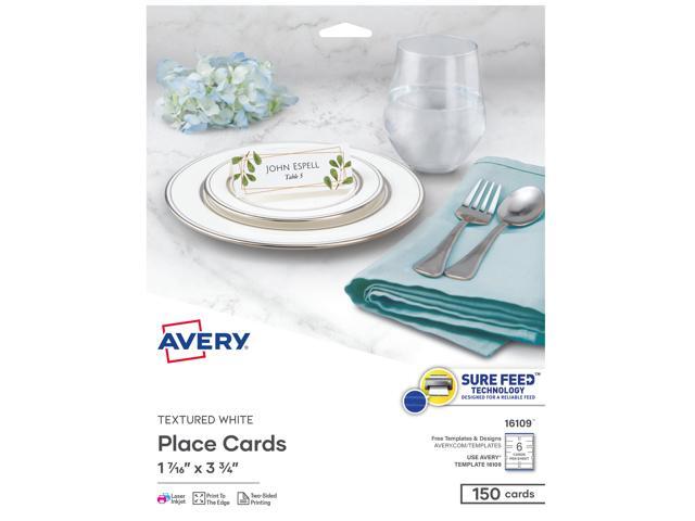 AveryÂ® Place Cards, 1-7/16' x 3-3/4', White, 150 Tent Cards (16109)