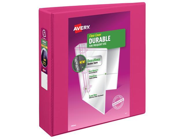 Avery Durable View 3 Ring Binder, 2' Slant Rings, 1 Pink Binder