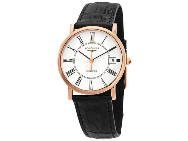 Longines Elegant Collection Automatic 18kt Rose Gold Mens Watch White Dial Calendar L4.778.8.11.0