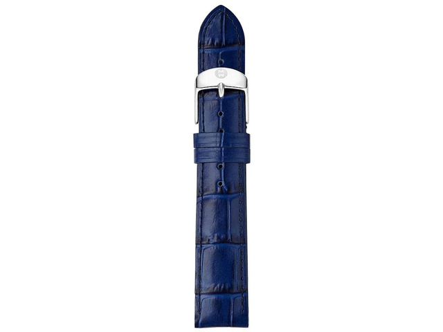 Michele 18mm Navy Blue Embossed Alligator Leather Strap MS18AA830400