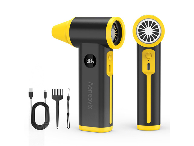 Compressed Air Duster, 130000RPM Super Power Cordless Electric Air Duster with Fast Charging, 8-Speed Adjustable Rechargeable Brushless Blower for...