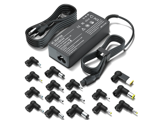 90W Universal Laptop Charger for HP Dell Acer Asus Lenovo Power Cord 16 precision tips fit 99% of laptops. Seamlessly matches HP blue tip, Lenovo...