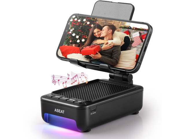 Gifts for Men Him, Cell Phone Stand with Bluetooth Speaker & Led Color Changing Light, Unique Gifts for Women Dad Her Husband, Cool Tech Gadget...