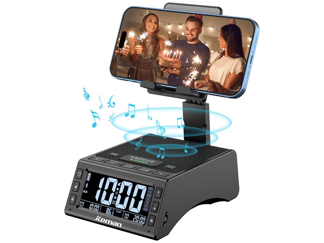 Gifts for Men Women,Cell Phone Stand with Wireless Bluetooth Speaker,Adjustable Cool Tech Kitchen Gadgets,Unique Birthday Gift Idea for Him,...