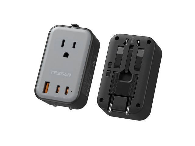 Travel Adapter 009, PD 20W Universal Power Adapter 2 USB C 1 USB A Ultra Thin International Plug Adaptor, Worldwide Outlet, for US to European UK...