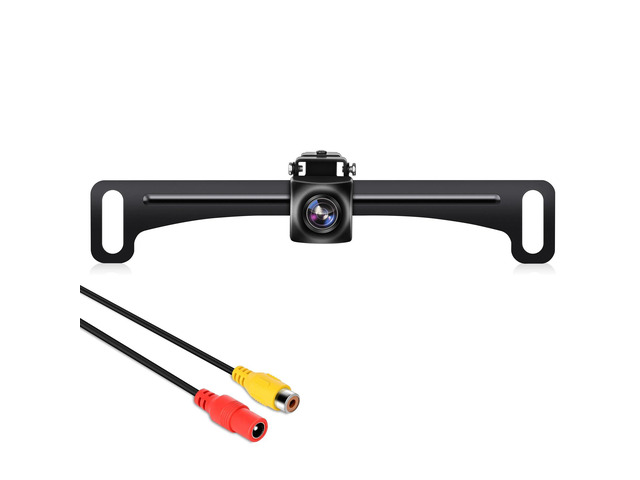Backup Reverse Camera AHD 1080P License Plate Rear View Camera 170 Degree Wide View Angle, IP69K Waterproof, for 12-24V Pickup Car RV SUV