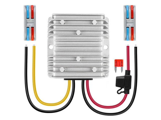 DC 12V Step Up to 24V 10A 240W Boost Converter Voltage Regulator With Fuse Waterproof Module Transformer DC to DC for Golf Cart Club Car LED...