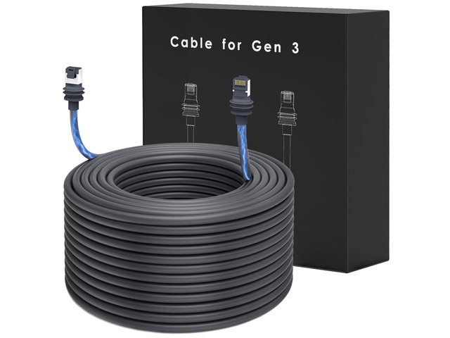 75ft Starlink Cable for Gen 3 Actuated/Standard V3 & REV 4, Waterproof 24AWG High-Speed Extension Cable, Outdoor Replacement Ethernet Cable for...