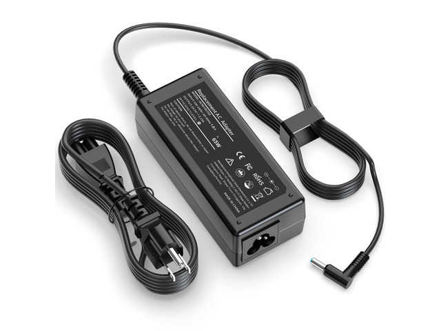 65W Blue Tip Laptop Charger for HP Pavilion 15 14 17 Smart Computer Compatible with Pavilion x360 11 13, Stream 11 13 14, Envy 15 17, 240 250 G7...
