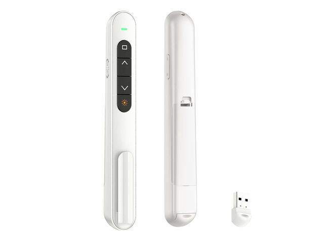 Presentation Clicker with Volume Control, Wireless Presenter Remote Plug & Play 2.4GHz USB Slide Advancer Compatible with Mac/Windows, Works with...