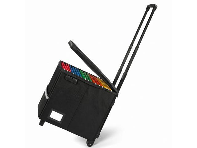 Fireproof Rolling File Box with Wheels for Letter & Legal Size Files Fireproof File Box with Wheels, Collapsible Rolling Fireproof Document Bag...