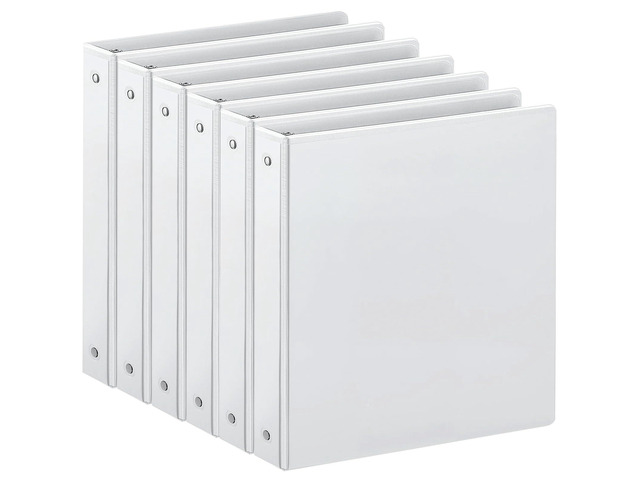 1-inch 3 Ring Binder with 2 Pockets, Clear Customizable View Binders for US Letter Size 8.5'' x 11'', PVC Free, 1'' Binder for Office, Home, and...