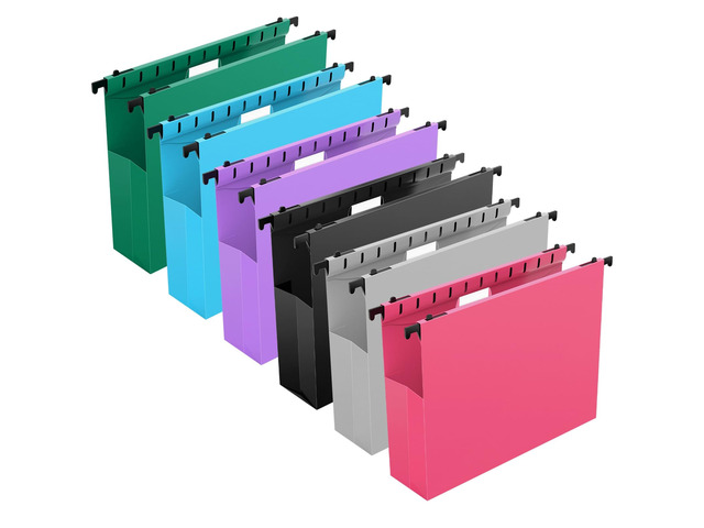 Extra Capacity Plastic Hanging File Folders,12 Pack,Letter, 6 Colors Reinforced Expanding Hang Folder Letter Size,Accordian Pocket,Heavy Duty 2...