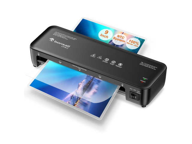 9 Inch Thermal Laminator, Jam-Free Personal Laminating Machine 3-min fast preheat, 270mm/min, fits Letter/photo/ID cards, lightweight 2.02 lbs,...
