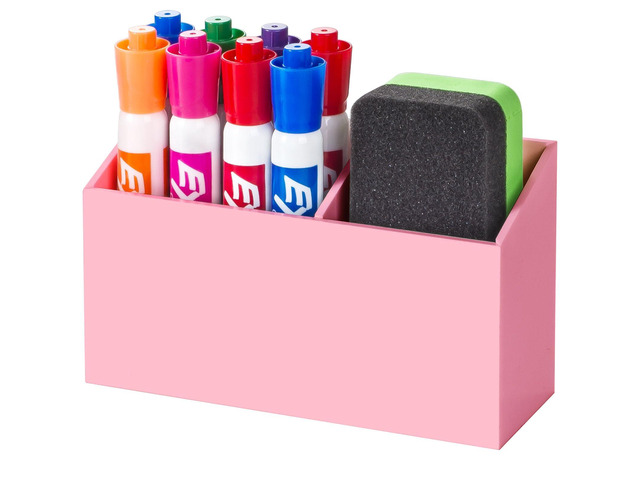 Magnetic Dry Erase Marker Holder for Whiteboard & Refrigerator Non-slip Acrylic Pen Holder for Classroom, Fridge Magnet, Locker Organizer...