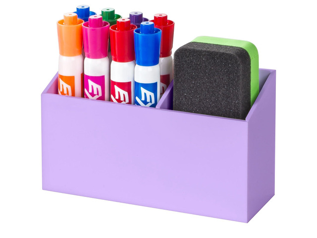 Magnetic Dry Erase Marker Holder for Whiteboard & Refrigerator Non-slip Acrylic Pen Holder for Classroom, Fridge Magnet, Locker Organizer...