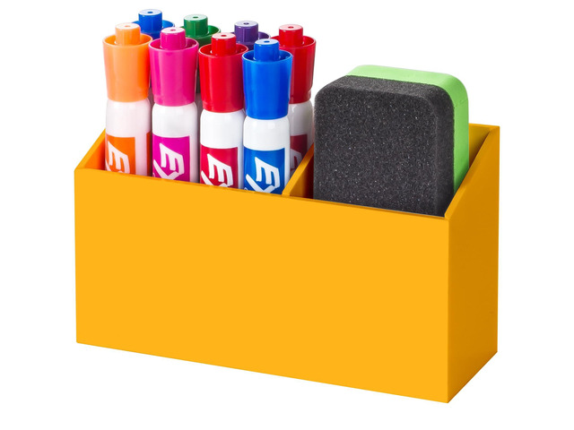 Magnetic Dry Erase Marker Holder for Whiteboard & Refrigerator Non-slip Acrylic Pen Holder for Classroom, Fridge Magnet, Locker Organizer...