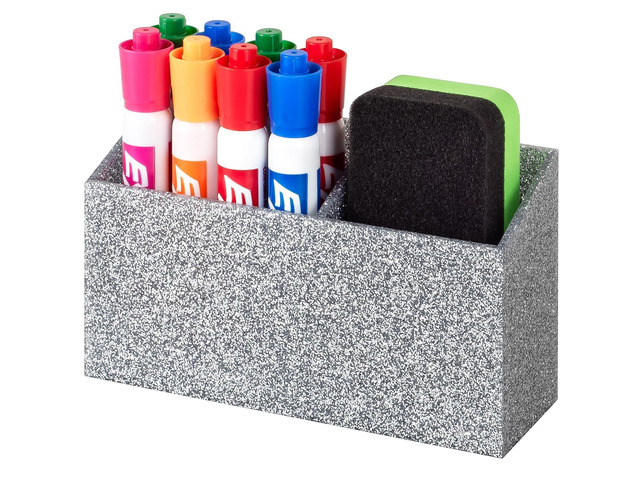 Magnetic Dry Erase Marker Holder for Whiteboard & Refrigerator Non-slip Acrylic Pen Holder for Classroom, Fridge Magnet, Locker Organizer...