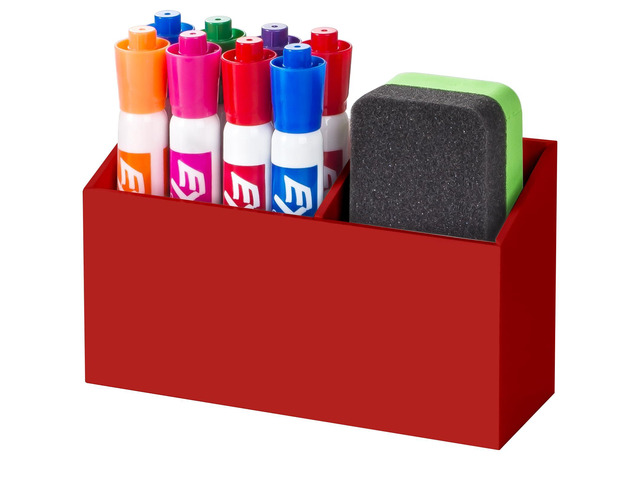 Magnetic Dry Erase Marker Holder for Whiteboard & Refrigerator Non-slip Acrylic Pen Holder for Classroom, Fridge Magnet, Locker Organizer...
