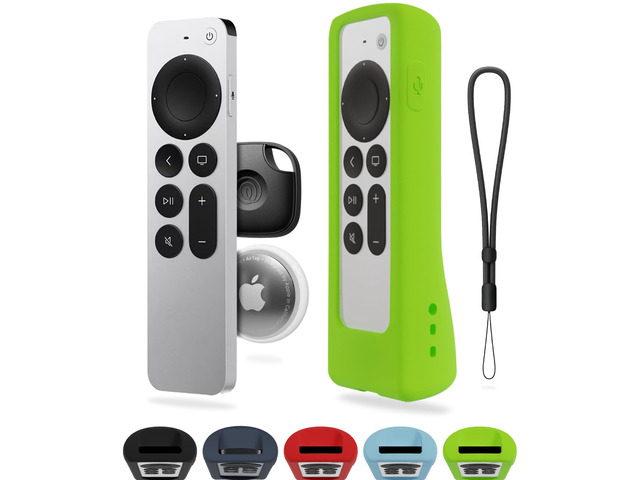 GripStand Scratch-Resistant Silicone Remote Cover for Apple TV Compatible with AirTag, Fits Siri Apple TV 4K/HD (2nd & 3rd Gen), Stand-Up Design,...