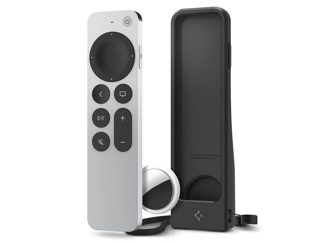 for Apple TV Siri Remote Case, Silicone Fit For 2021/2022, Anti-Slip, Shockproof, AirTag Compatible - Black