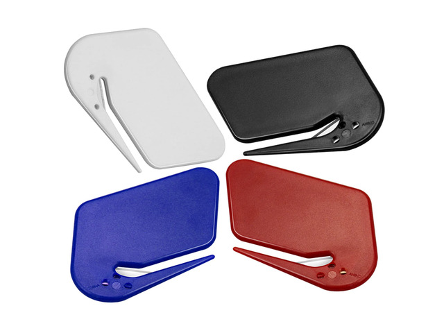 Letter Opener Envelope Slitter 4 Pack Letter Openers Plastic with Blade Envelope Opener Mail Opener for Envelope,Package,Paper Cut,Safe Letter Opener