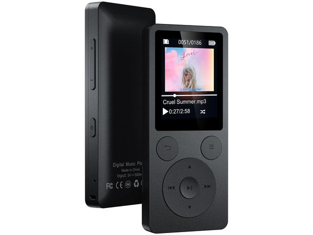 64GB MP3 Player with Bluetooth 5.3, Speaker & Physical Buttons 40H Playback, HiFi Sound, Equalizer, Voice Recorder, FM Radio, A-B Repeat,...