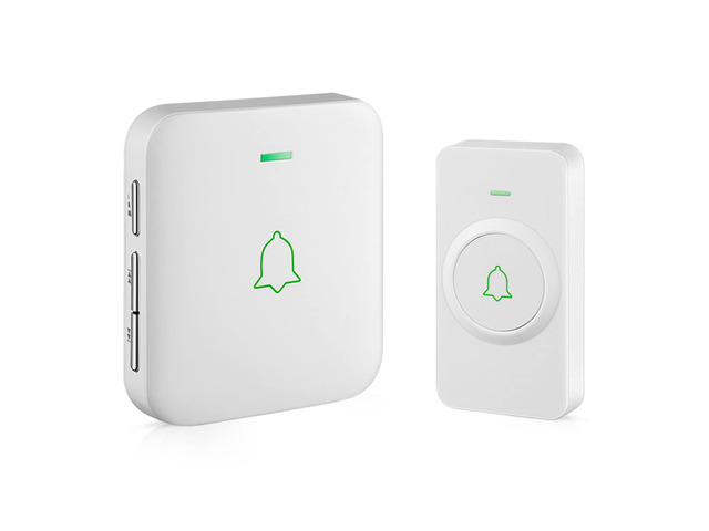Wireless Doorbell, 1000 ft Range, 1 Button + 1 Receiver, CW-11 Plug-In Receiver, 115 dB Volume, LED Flash, 52 Chimes, 5 Volume Levels, Waterproof...