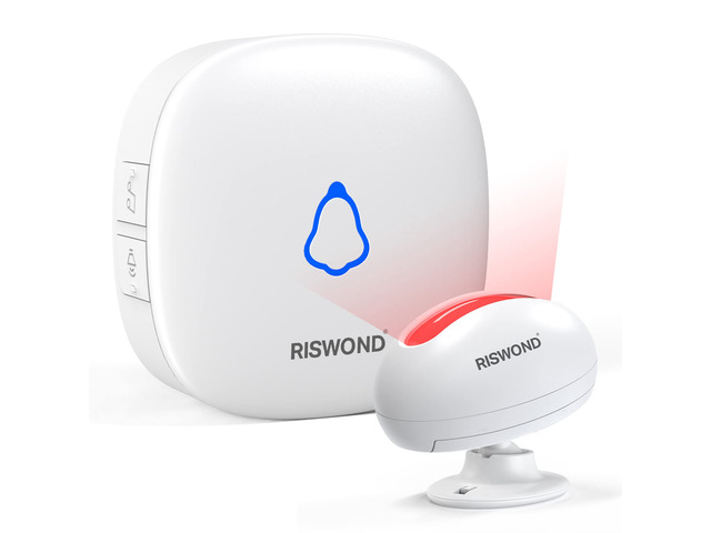 Wireless Motion Sensor Door Chime: Business Entry Doorbell Indoor Alarm Motion Sensor Doorbell Alarm Buzzer Store Entrance Alert Bell (500Ft Range,...
