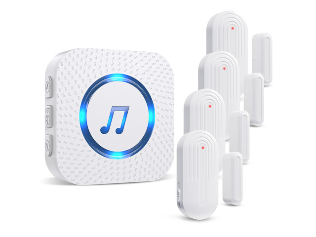 Door Chime,Wireless Door Chimes When Door Opens Entry Alarm for Home/Business/Office/Store with 800ft Range,55 Chimes and 5 Adjustable Volume Door...
