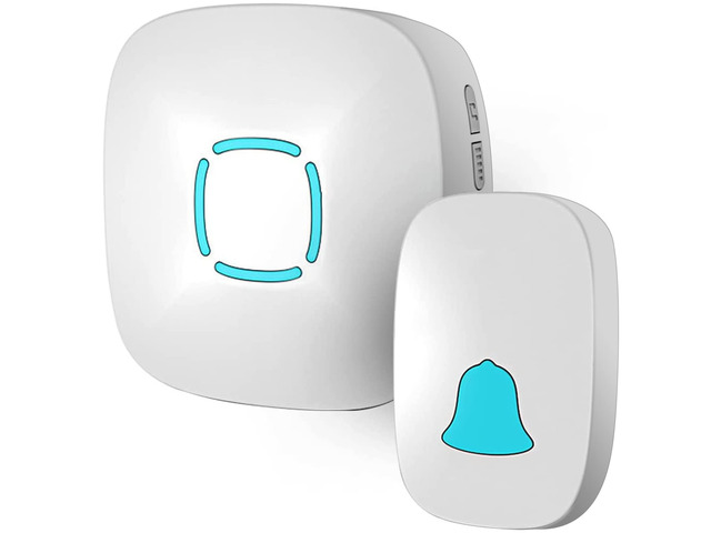 Wireless Doorbell, Waterproof Chime Kit with 36 Chimes, LED Flash, 1000ft Adjustable Volume Control, Easy Installation, No Wiring Required, Memory...