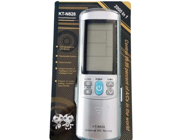 SILVER COLOR AC Remote Control For Carrier Trane Toshiba Sanyo Mitsubishi Fujitsu Hitachi Haier LG York Midea Panasonic Sharp Samsung Kelon Hyundai...